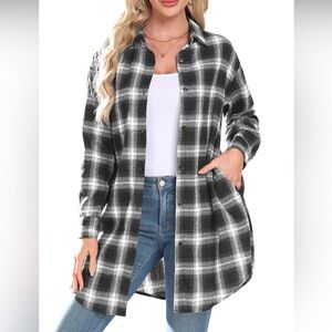 Plaid tunic size large new with tags